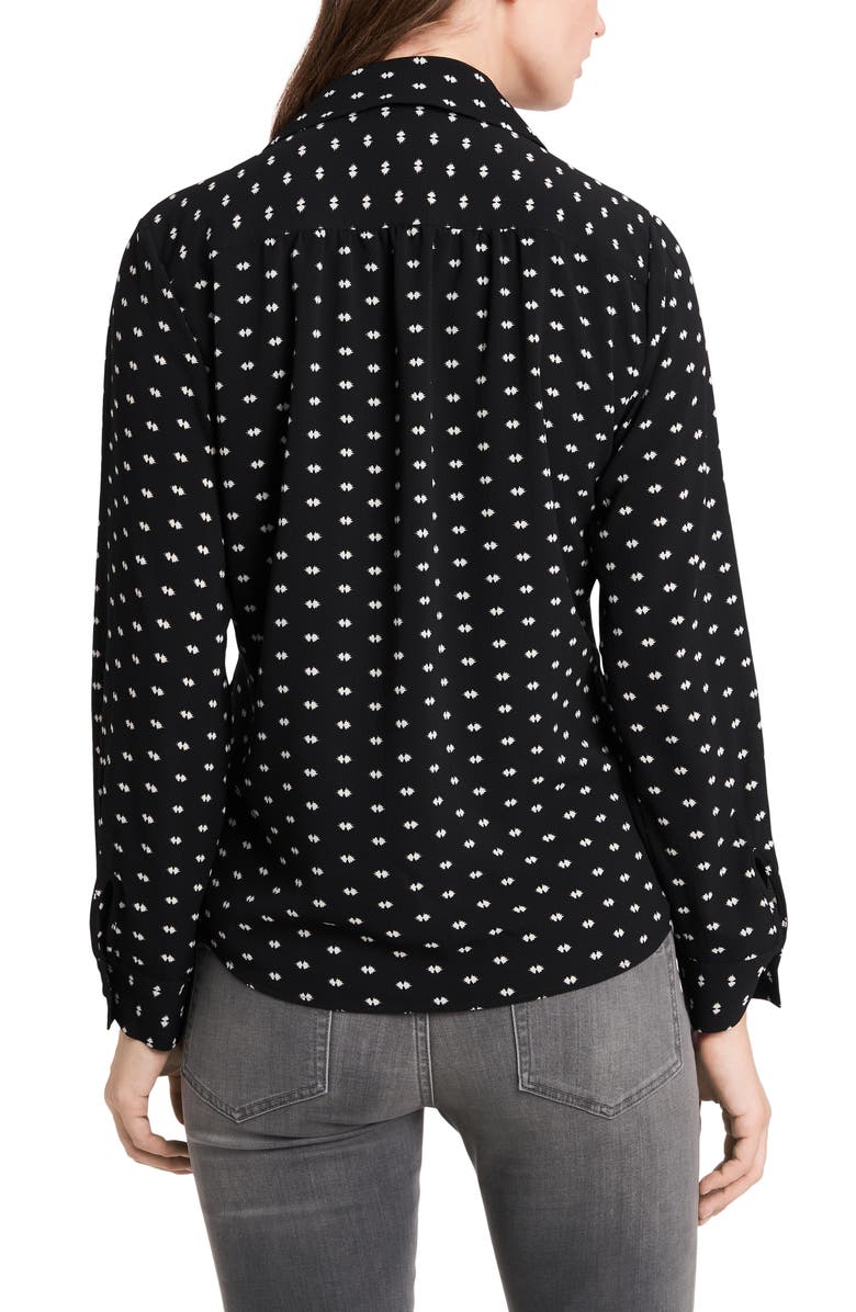 Vince Camuto Ikat Impression Wrap Front Blouse, Alternate, color,