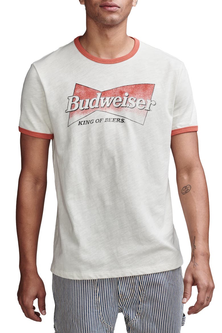 Budweiser® Logo Cotton Graphic T-Shirt, Main, color, LILLY WHITE