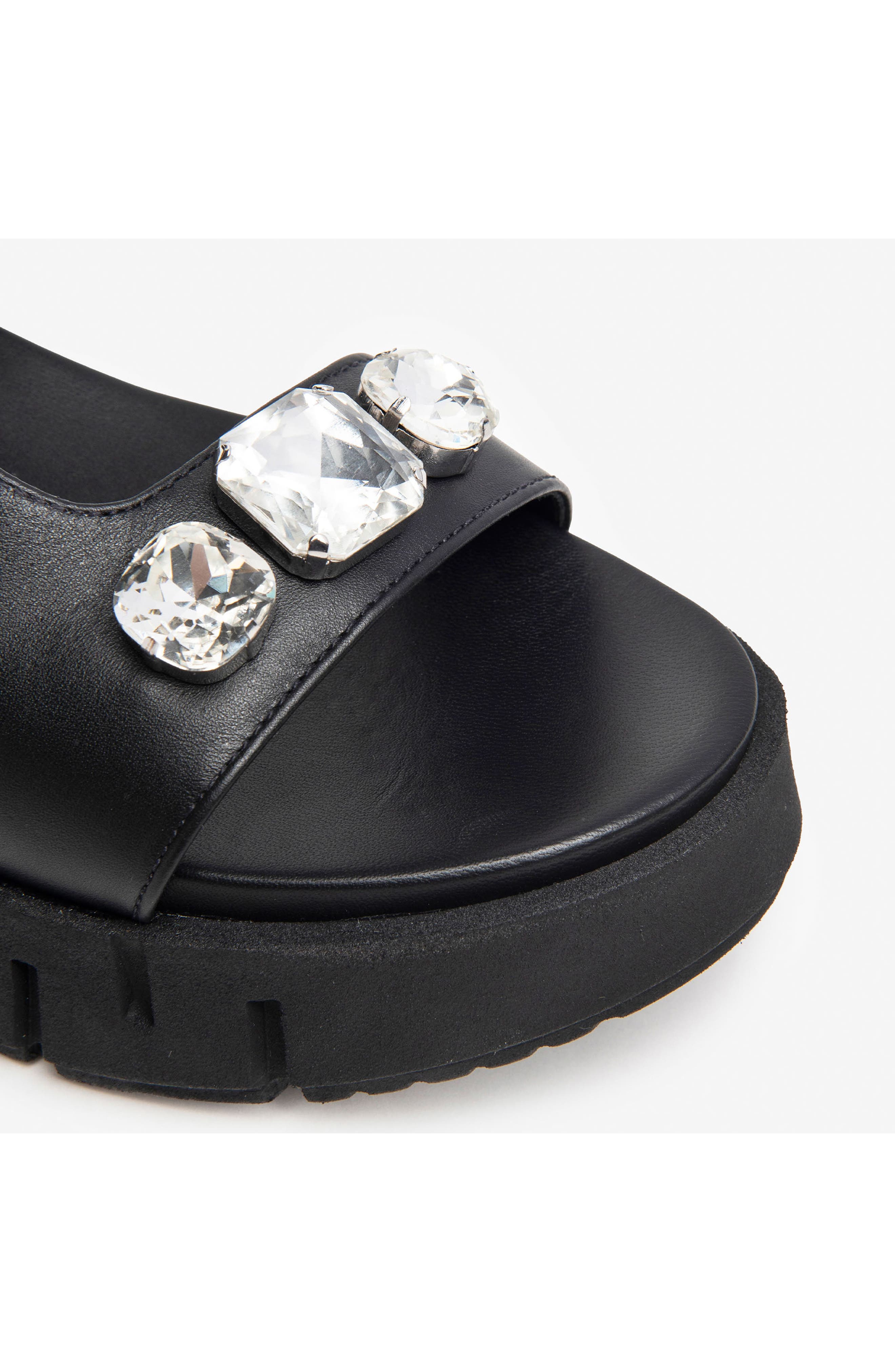 NeroGiardini Ankle Strap Platform Sandal, Alternate, color, Black