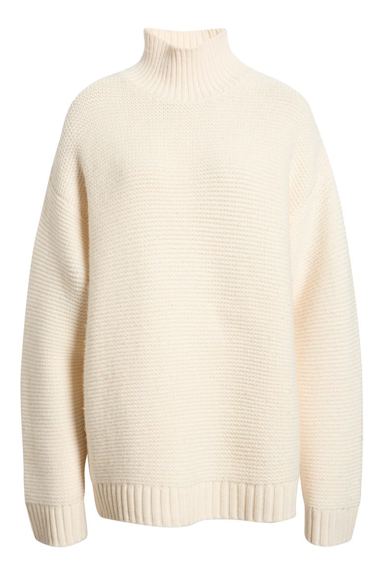 The Links Turtleneck Wool Sweater, Alternate, color, ECRU