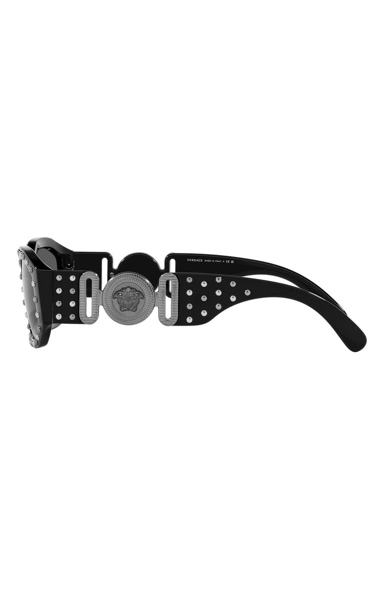 Versace Biggie 53mm Round Sunglasses, Alternate, color, Crystal Grey