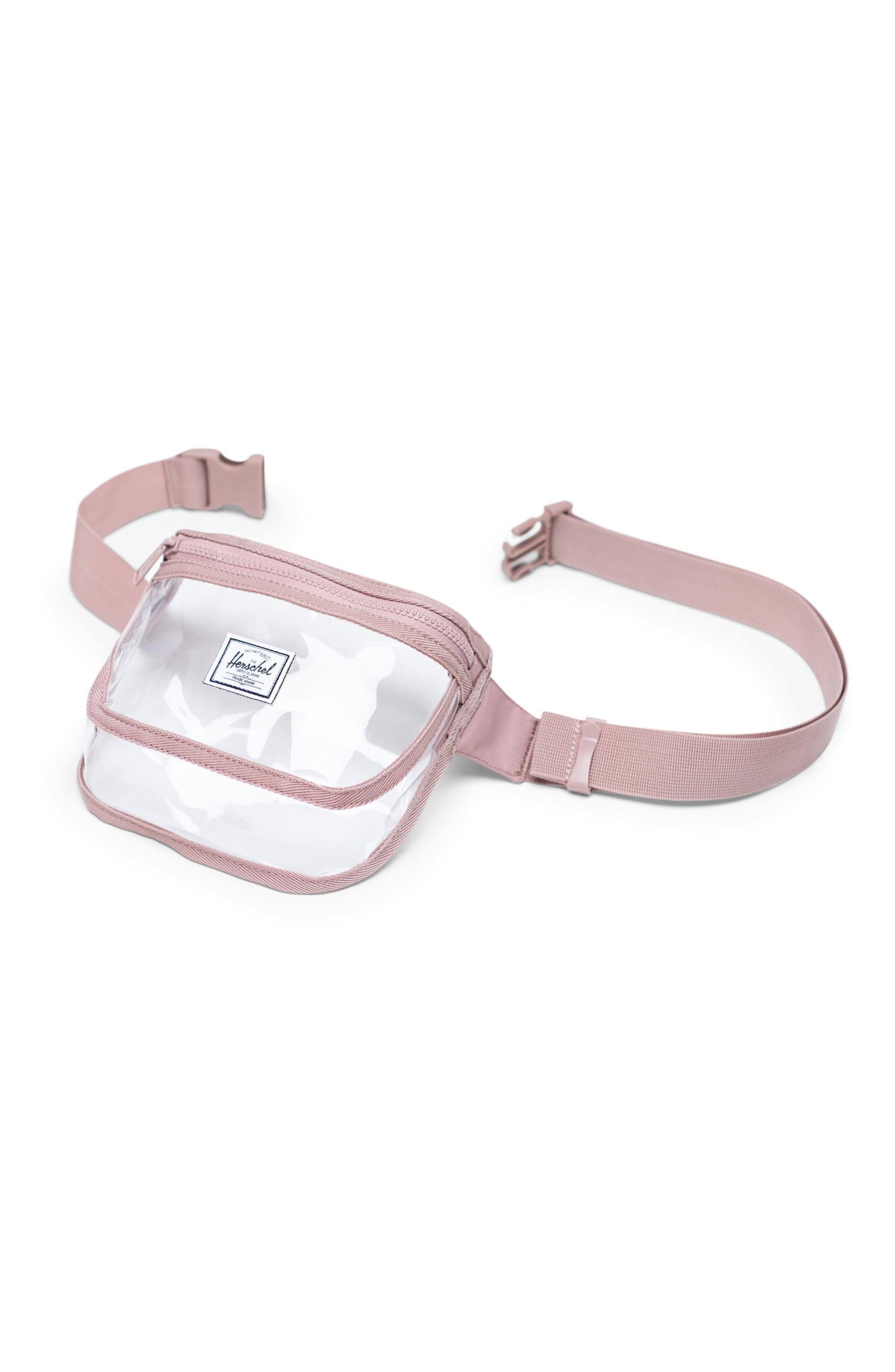 Fifteen Clear Belt Bag, Alternate, color, ASH ROSE/ CLEAR