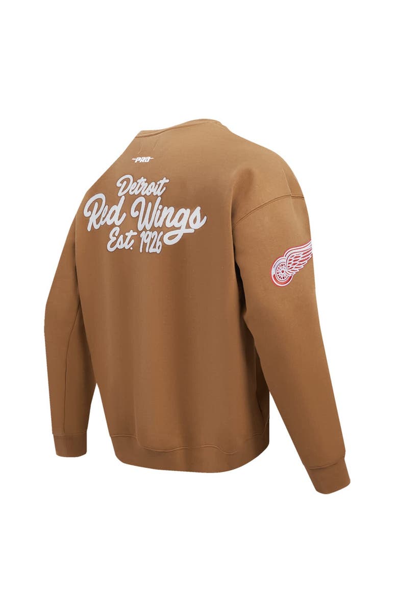 PRO STANDARD Men's Pro Standard  Brown Detroit Red Wings Paint the City Pullover Sweatshirt, Alternate, color, 