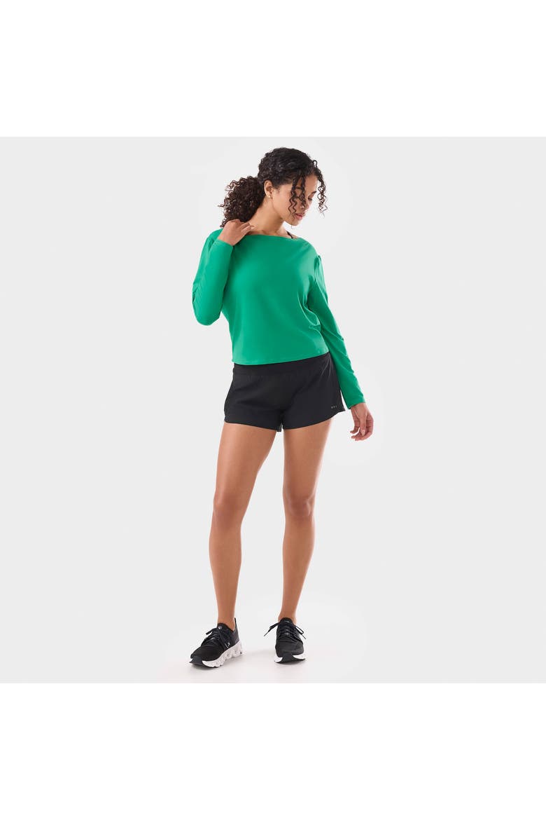 Brushed Tec Knit Long Sleeve, Alternate, color, SPRING GREEN