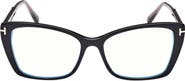 TOM FORD 55mm Butterfly Blue Light Blocking Optical Glasses