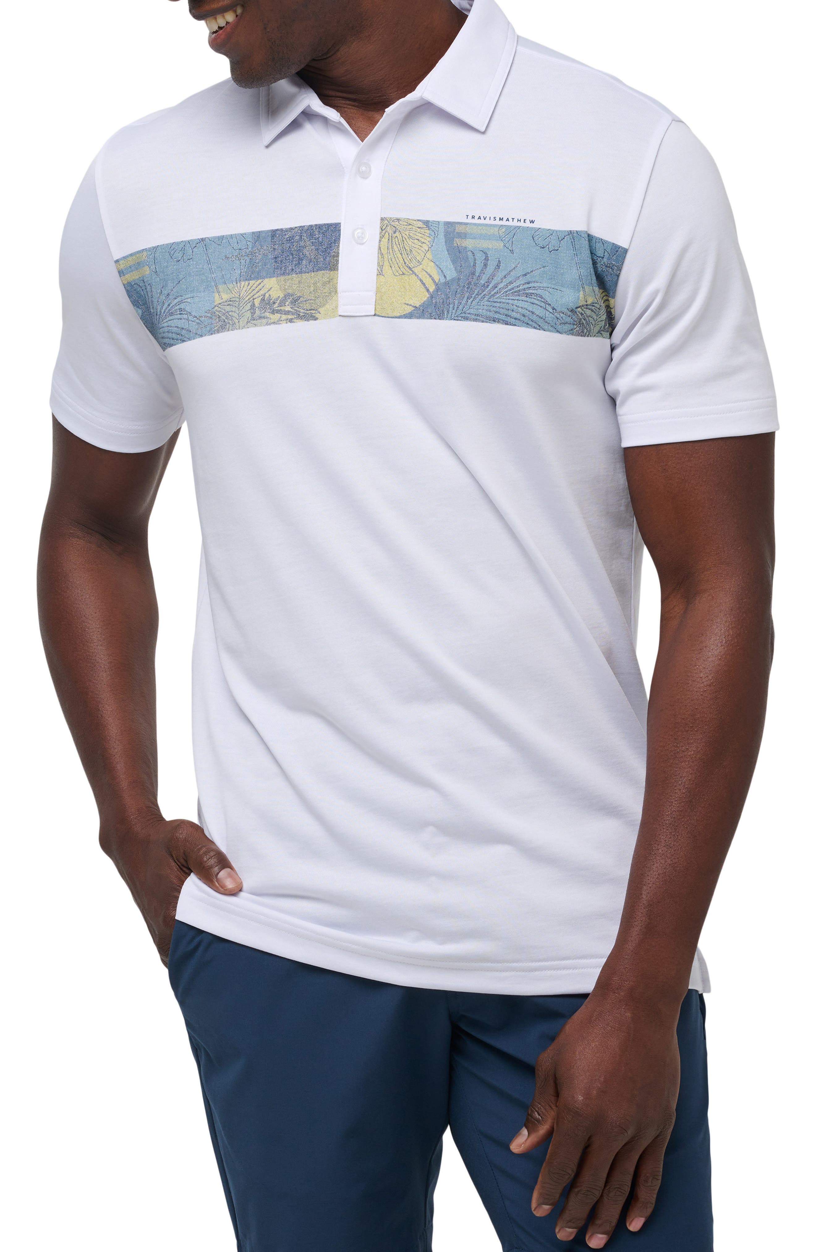 TravisMathew At Altitude Chest Stripe Polo