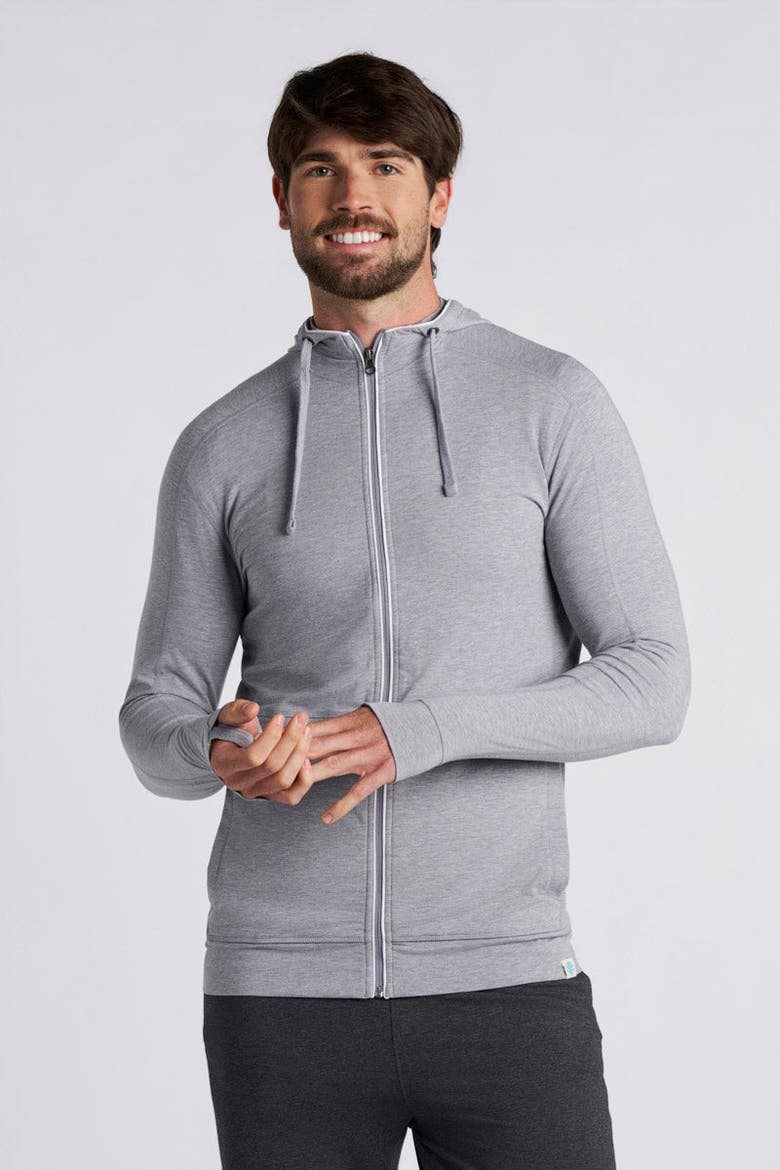 Men's LumaLeo Zip-Up Hoodie, UPF 50+ Sun Protection, Alternate, color, Grey Heather