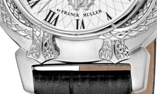 ROBERTO CAVALLI ROBERTO CAVALLI BY FRANCK MULLER LEATHER STRAP WATCH, 32MM 