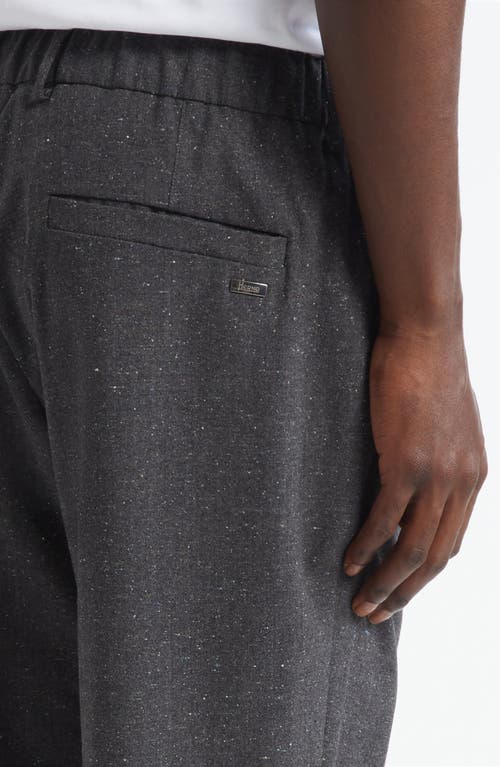 Herno Drawstring Waist Wool Blend Knickerbocker Trousers In Gray