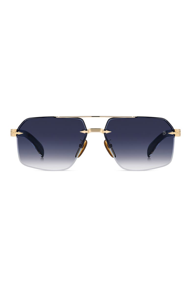 61mm Navigator Sunglasses, Main, color, GOLD BLACK/ BL SF AR