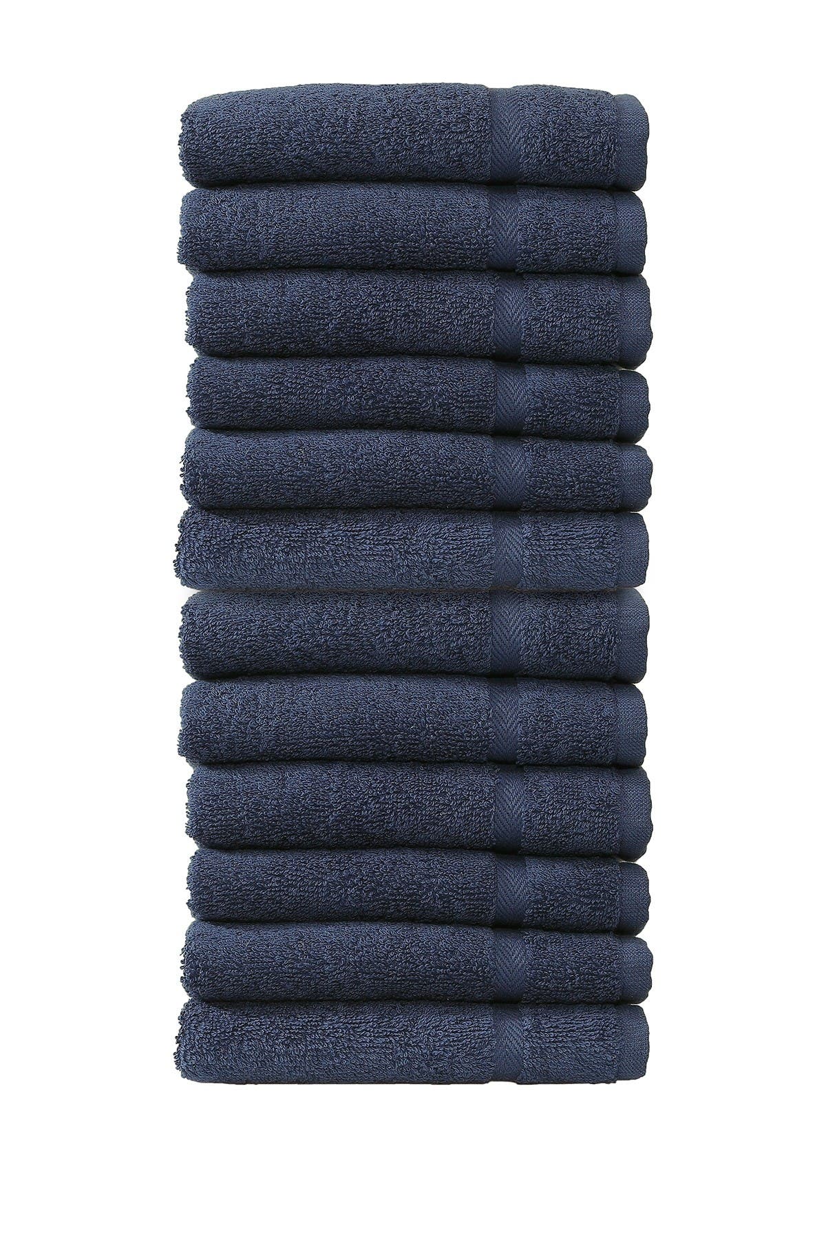 Linum Home Textiles Denzi Washcloths - Set of 12 - Twilight Blue