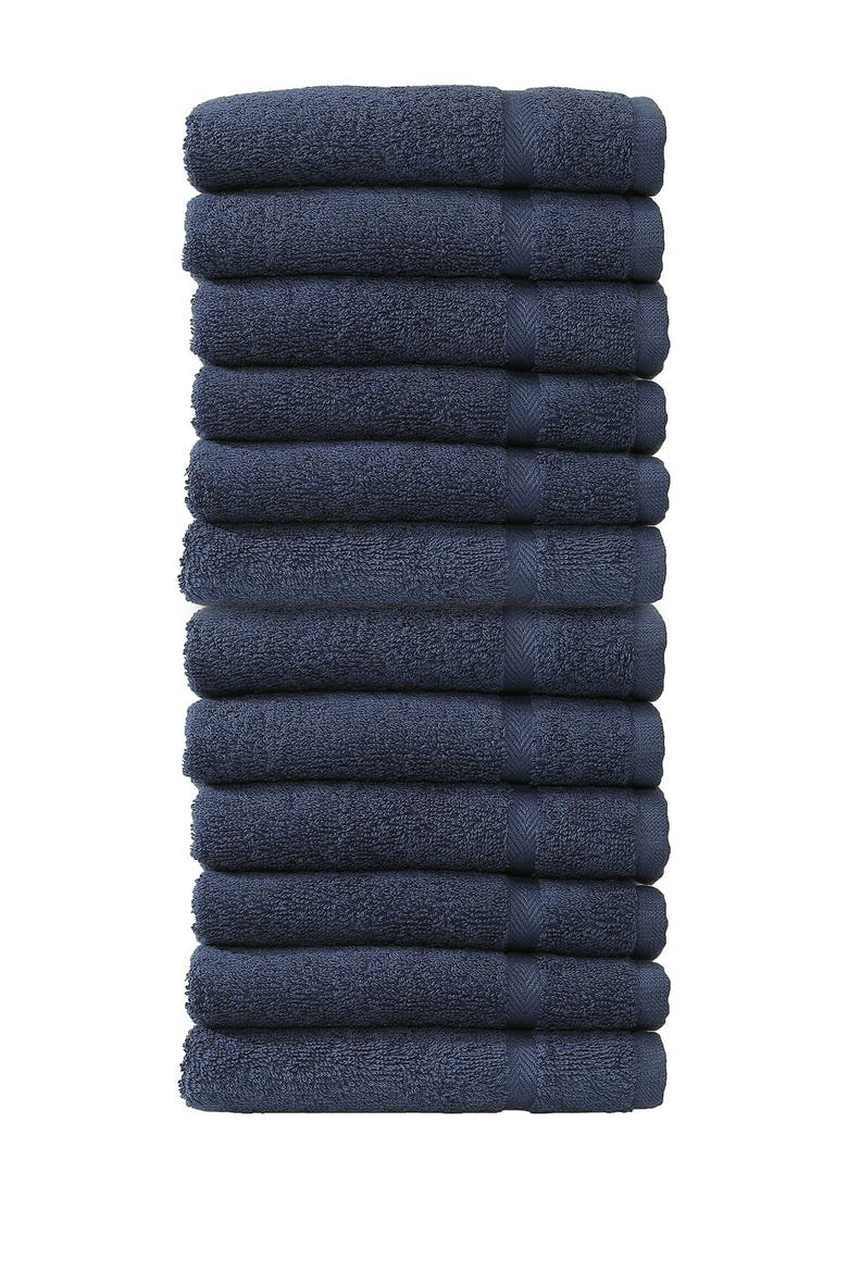 Denzi Washcloths - Set of 12 - Twilight Blue, Main, color, TWILIGHT BLUE