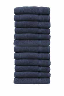 Linum Home Textiles Denzi Washcloths - Set of 12 - Twilight Blue
