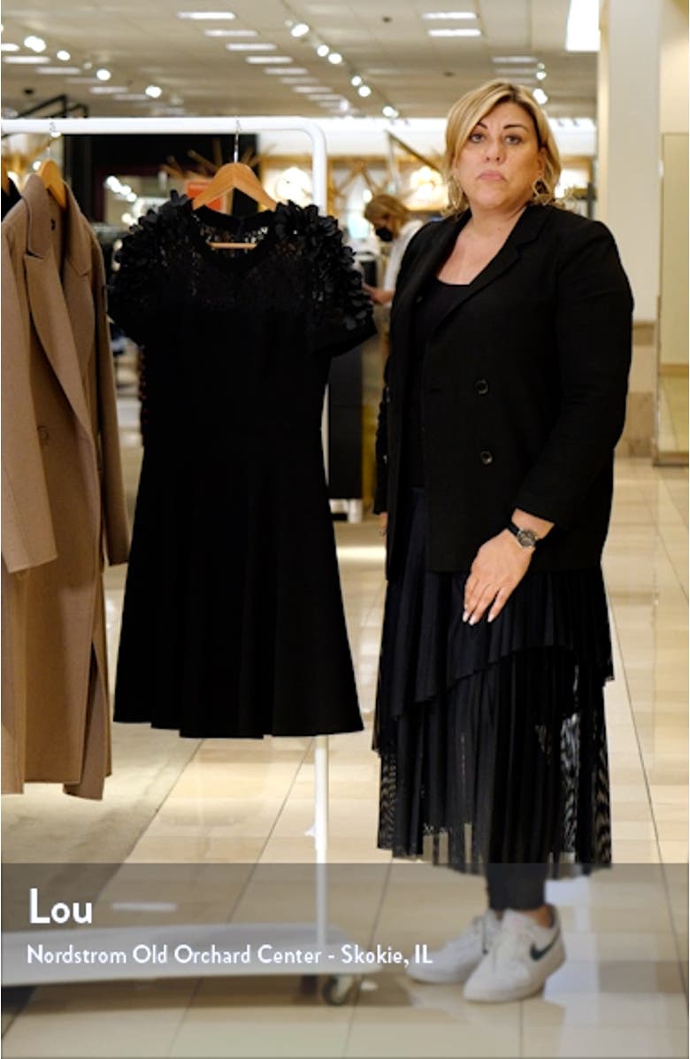 Floral Appliqué Fit & Flare Cocktail Dress, sales video thumbnail