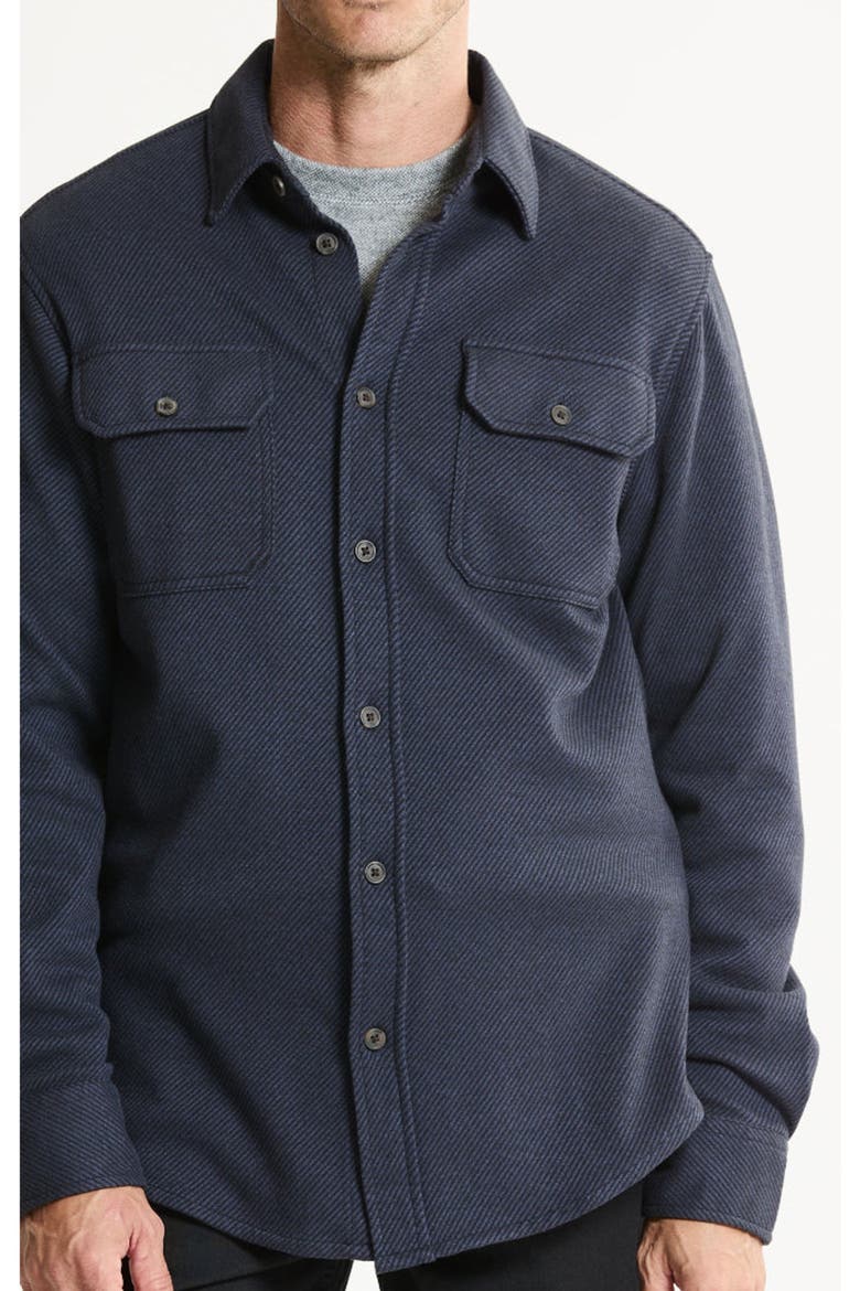 Stretch Twill Utility Overshirt, Alternate, color, NAVY