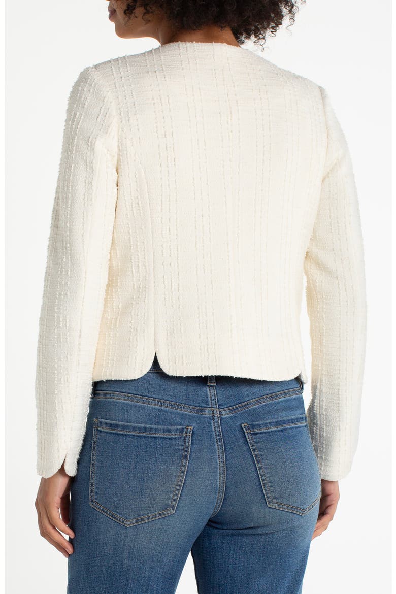 Scallop Trim Jacket, Alternate, color, CREAM BOUCLE