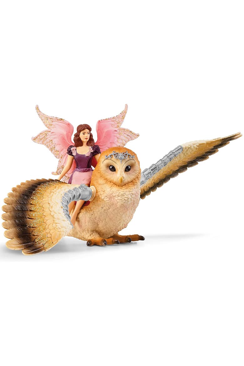 Bayala Fairy In Flight On Glamowl, 2 Piece Playset, Kid & Adult, Alternate, color, Multicolored