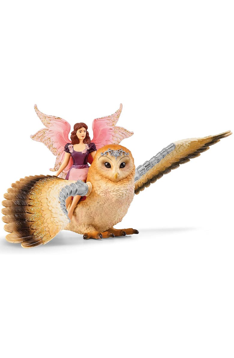 Schleich Bayala Fairy In Flight On Glamowl, 2 Piece Playset, Kid 
Adult, Alternate, color, Multicolored