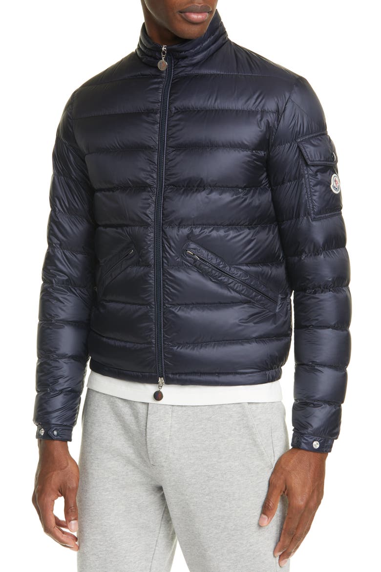 Quilted Nylon Down Jacket, Alternate, color, BLUE