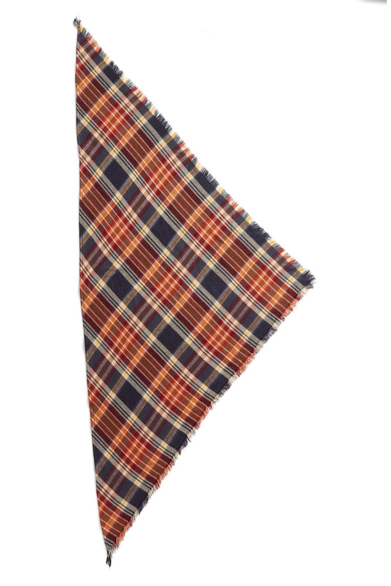 'Heritage Plaid' Triangle Scarf, Alternate, color, NAVY MULTI
