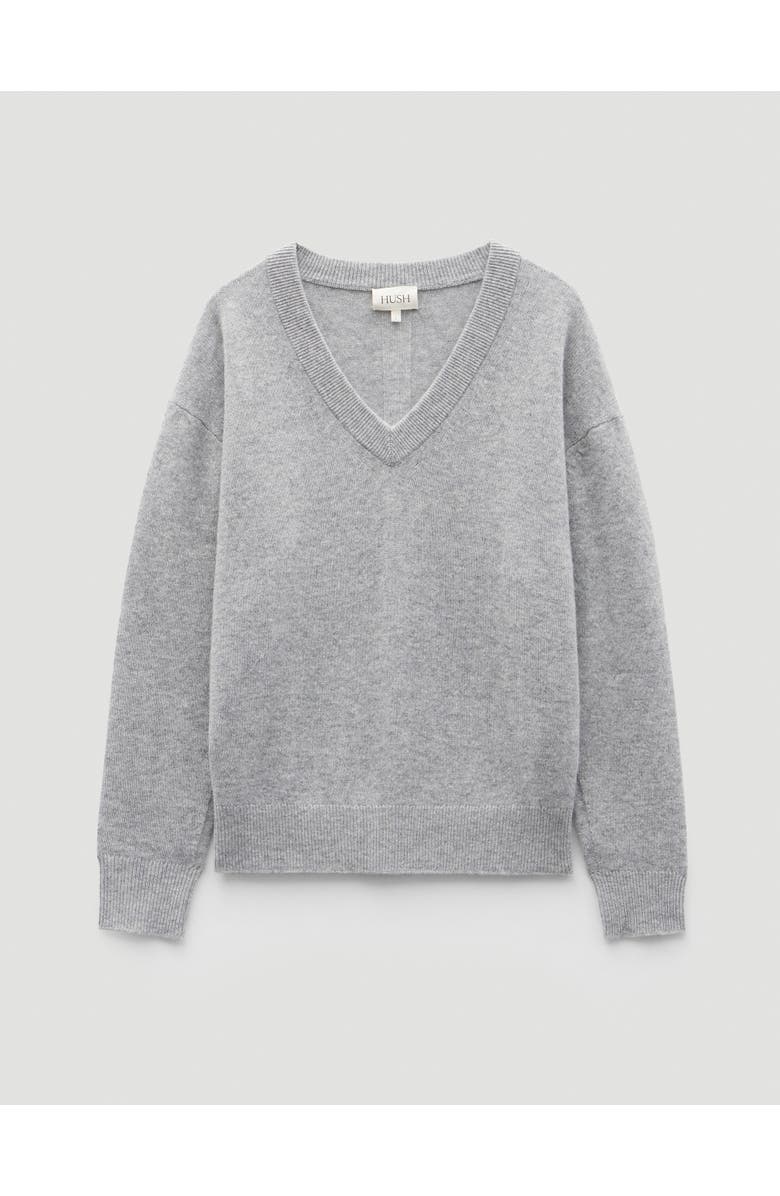 Hush Scarlett Cashmere V Neck Sweater, Alternate, color, Grey Marl