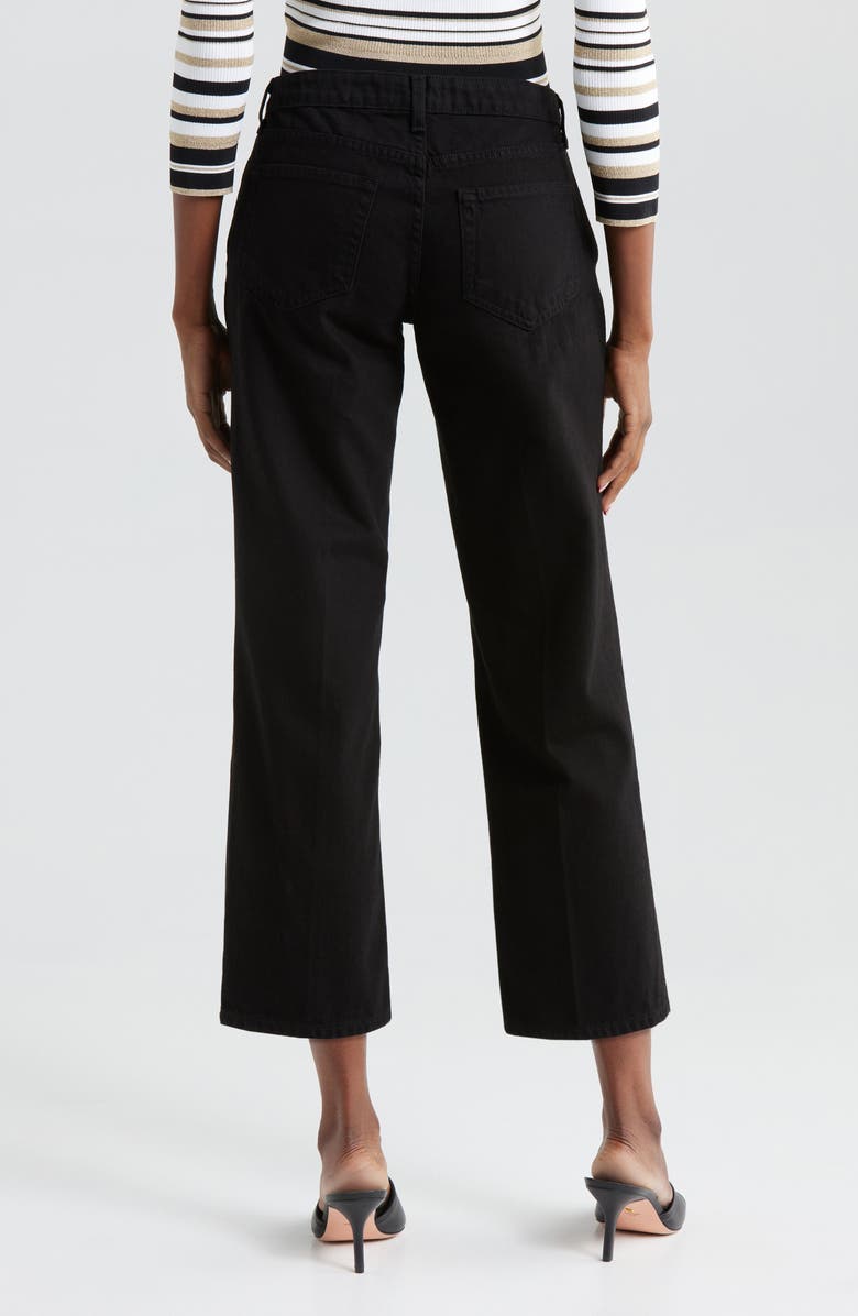 L'AGENCE Blaine Crop Stovepipe Jeans, Alternate, color, Noir