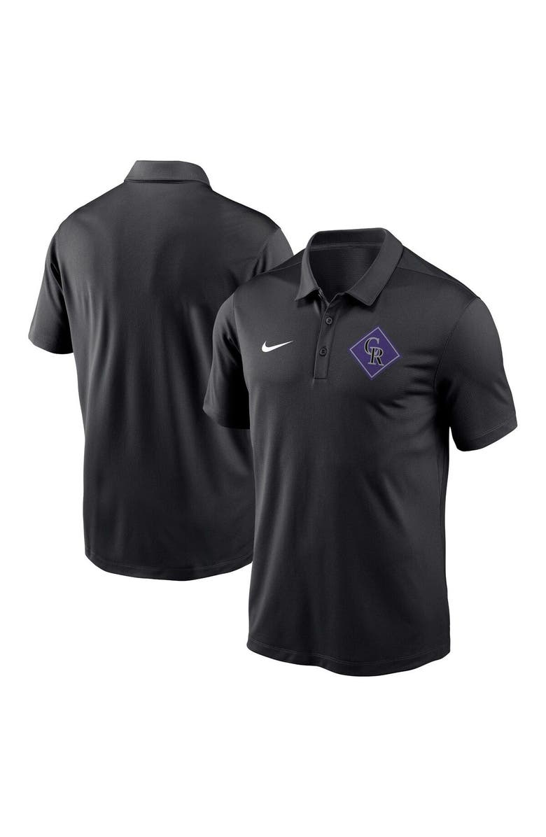 Nike Men's Nike Black Colorado Rockies Diamond Icon Franchise Performance Polo, Main, color, Black