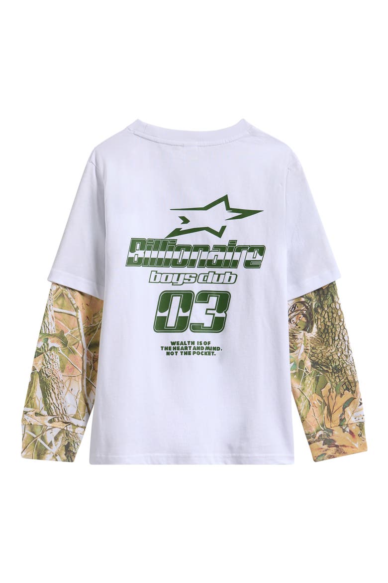 Kids' Dirt Cotton Graphic Layered T-Shirt, Alternate, color, WHITE