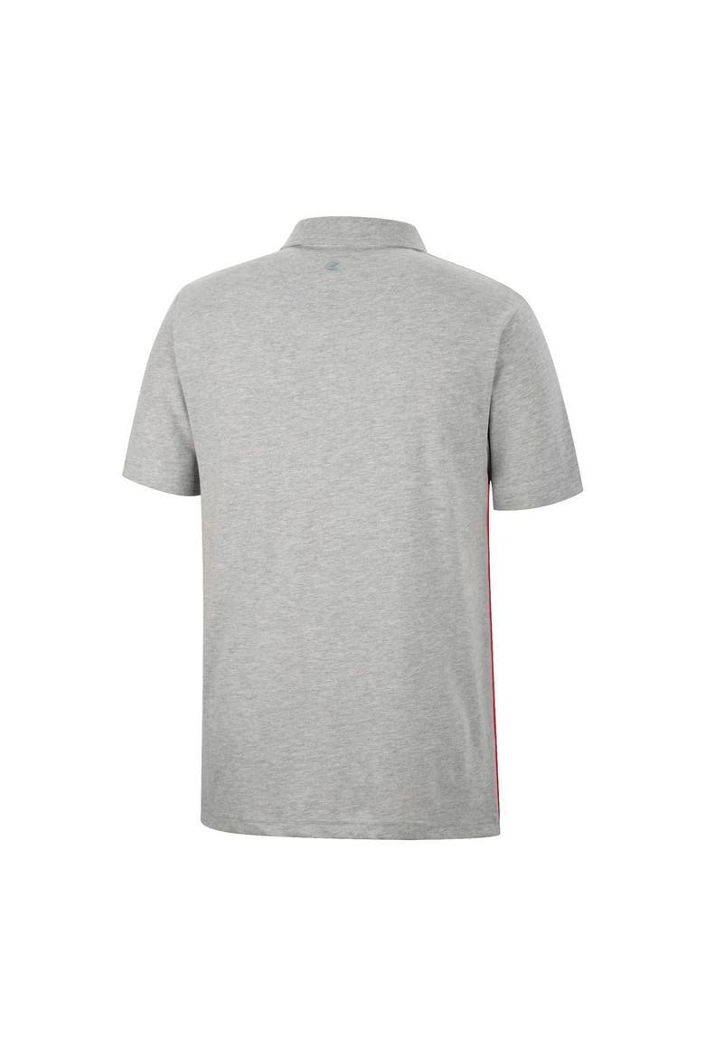 Men's Colosseum Red/Heathered Gray Louisville Cardinals Caddie Polo, Alternate, color, Red