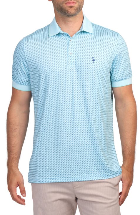 Golf Tee Print Performance Polo