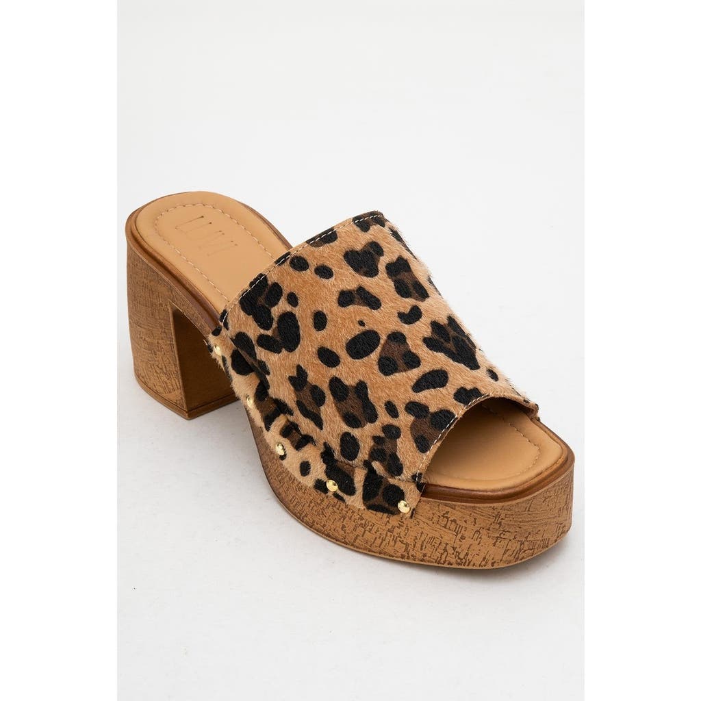 Forever & Always Shoes Pull Leather Platform Mules In Brown
