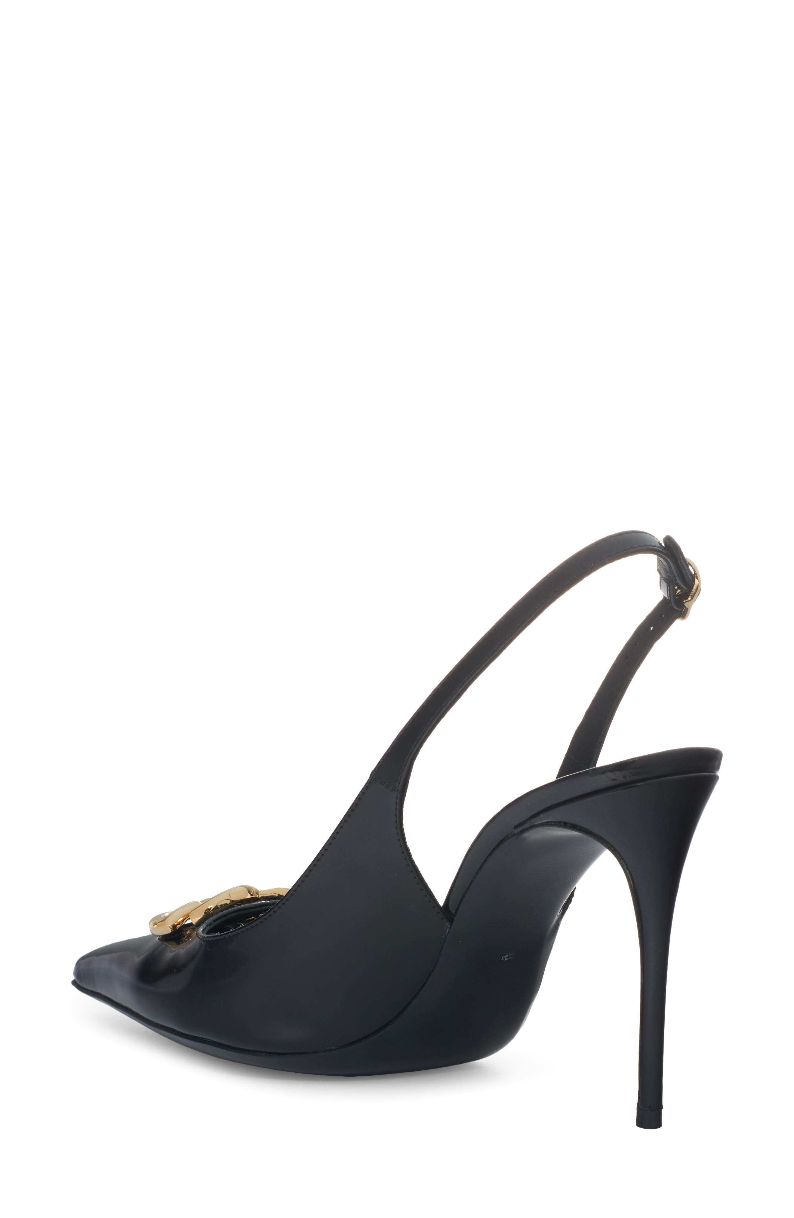 Dolce&Gabbana Lollo Pointed Toe Slingback Pump, Alternate, color, Black
