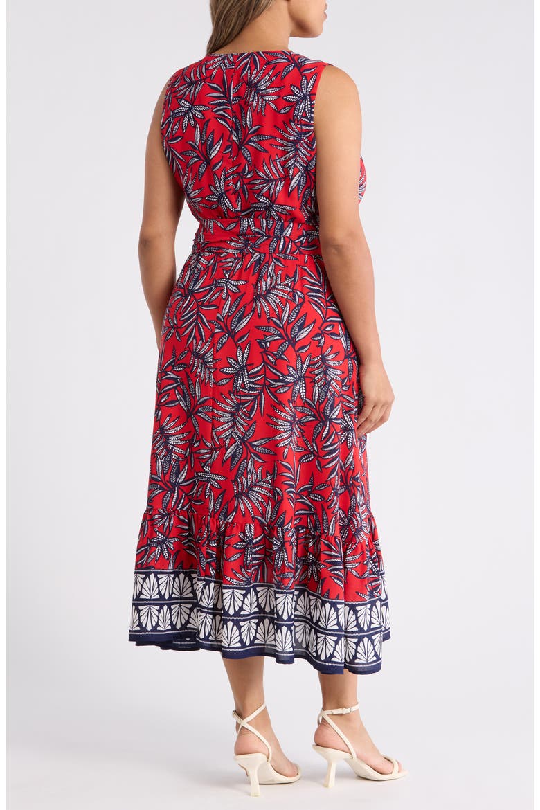 Leaf Print Sleeveless Maxi Dress, Alternate, color, ROGUE MULTI