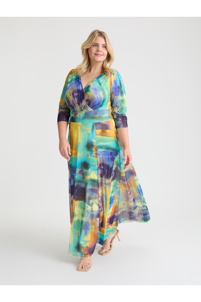 Verity Abstract Print Maxi Gown, Main, color, Abstract Multi