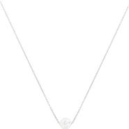 Bearfruit Jewelry Sterling Silver 18k Gold Plated Abby Single Pearl Necklace Dainty Classic