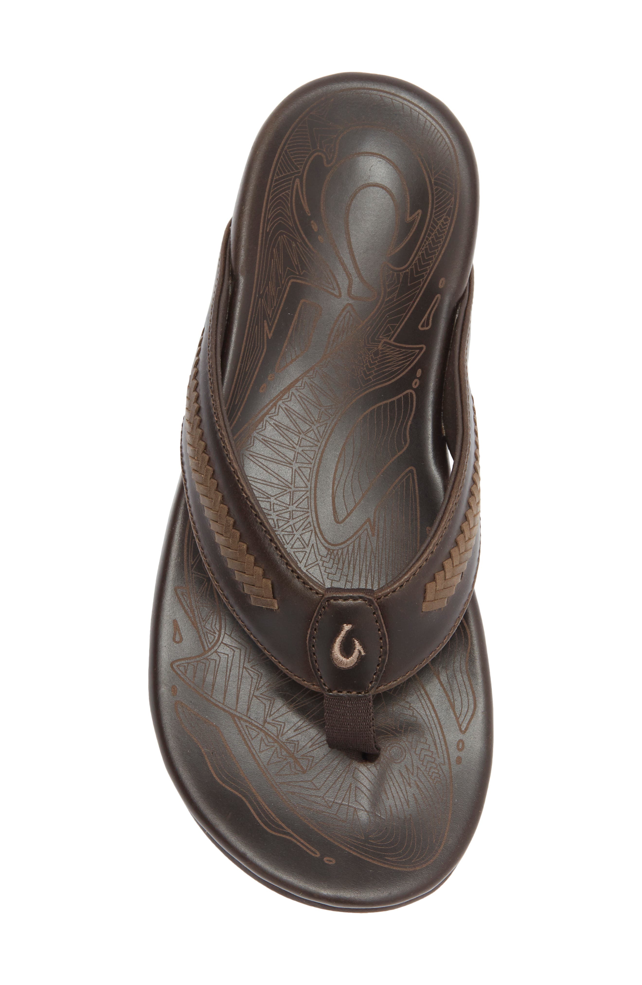 OluKai Mea Ola Mano Sandal, Alternate, color, Dark Java / Mustang
