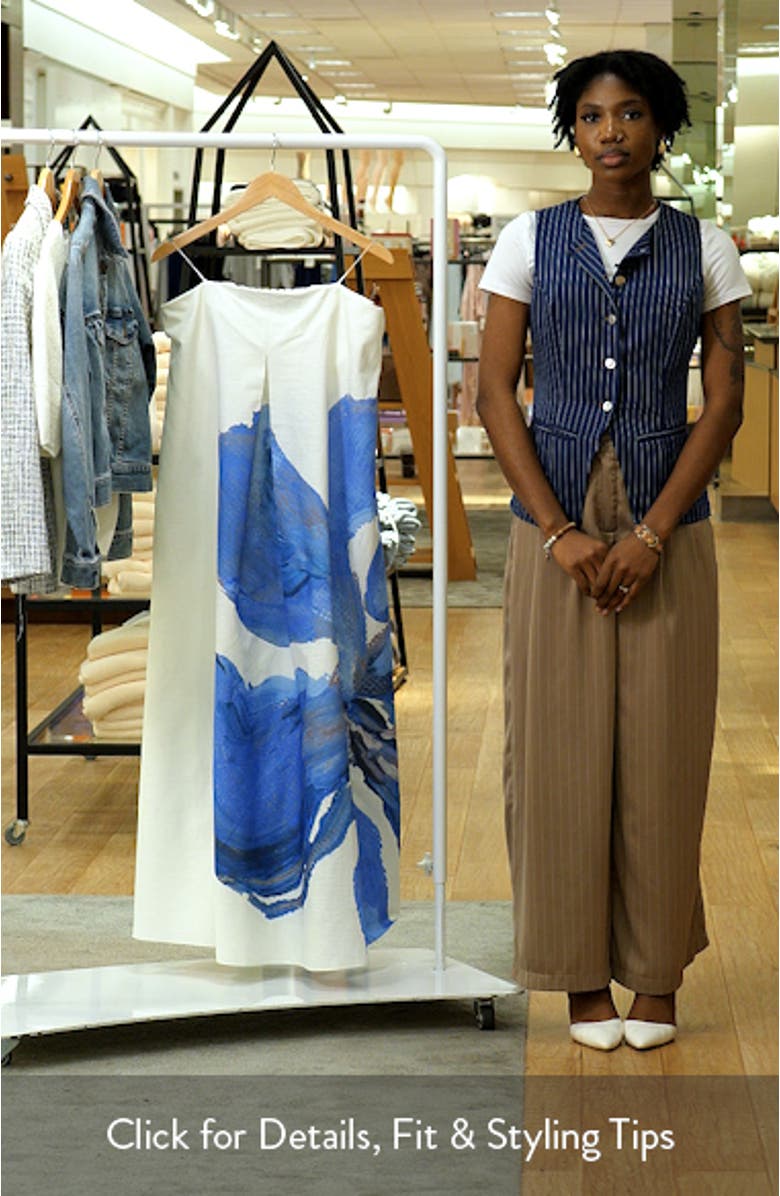 Parisa Placed Floral Strapless Cotton Maxi Dress, sales video thumbnail