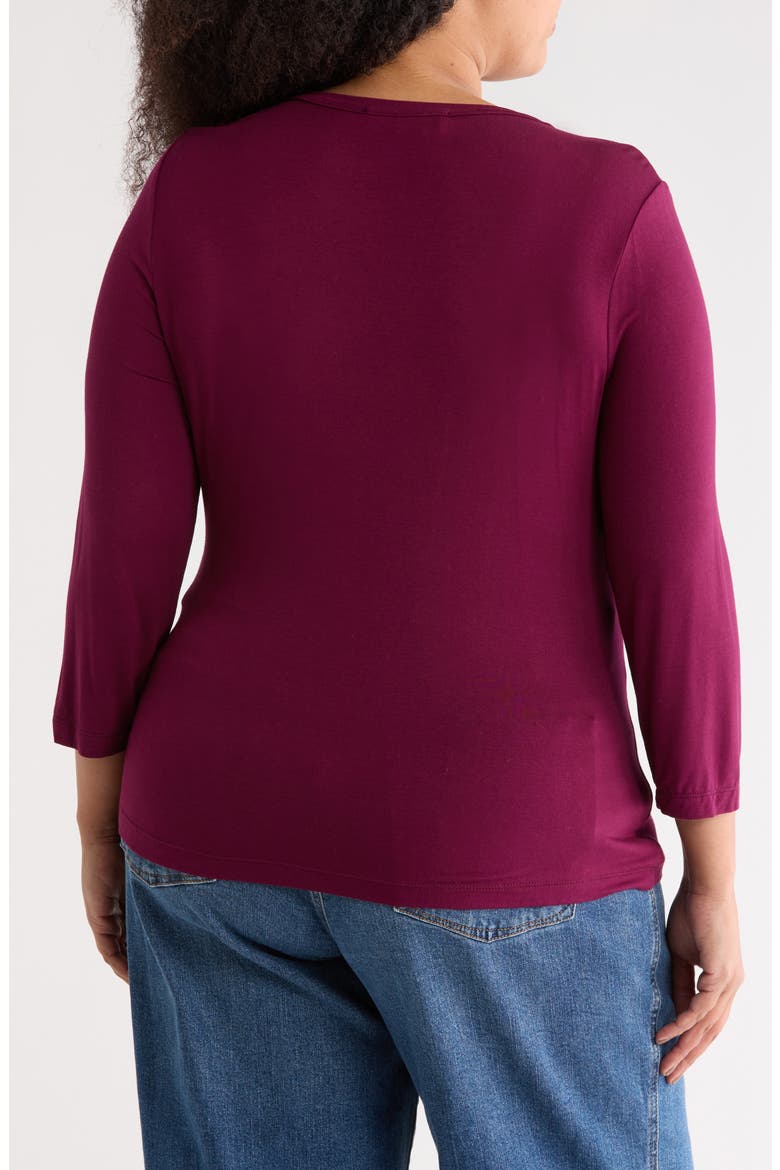 Side Knot Top, Alternate, color, BURGUNDY