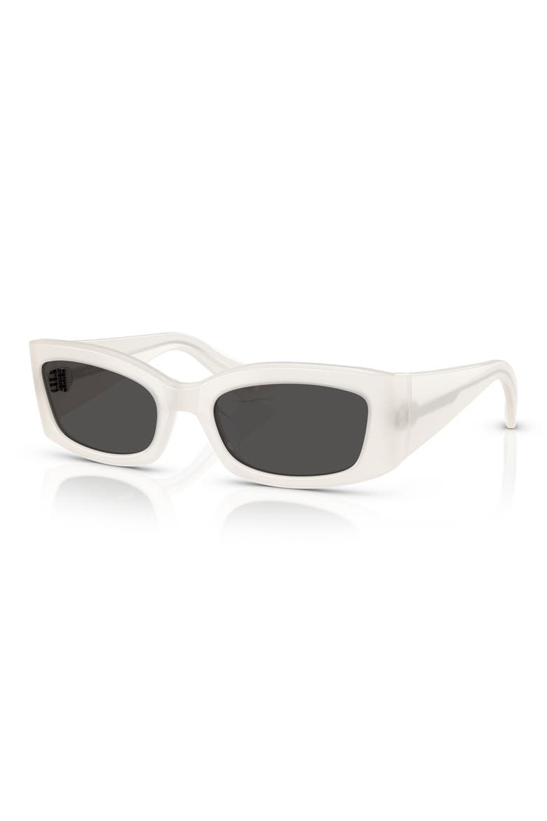 x KHAITE 54mm Pillow Sunglasses, Alternate, color, DARK GREY