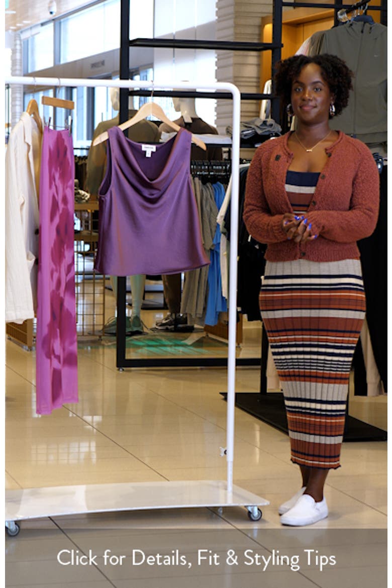 Sleeveless Cowl Neck Satin Top video