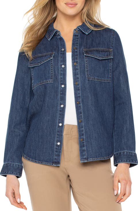 Denim Snap-Up Shirt