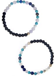 The Healer’s Collection Men's N16 Protection & Inner Strength Set of 2 Healer's Bracelets
