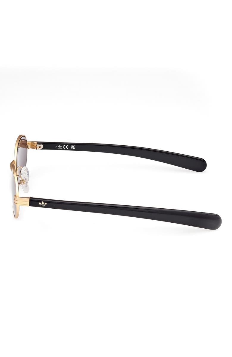 adidas 54MM Oval Sunglasses, Alternate, color, Matte Deep Gold / Smoke