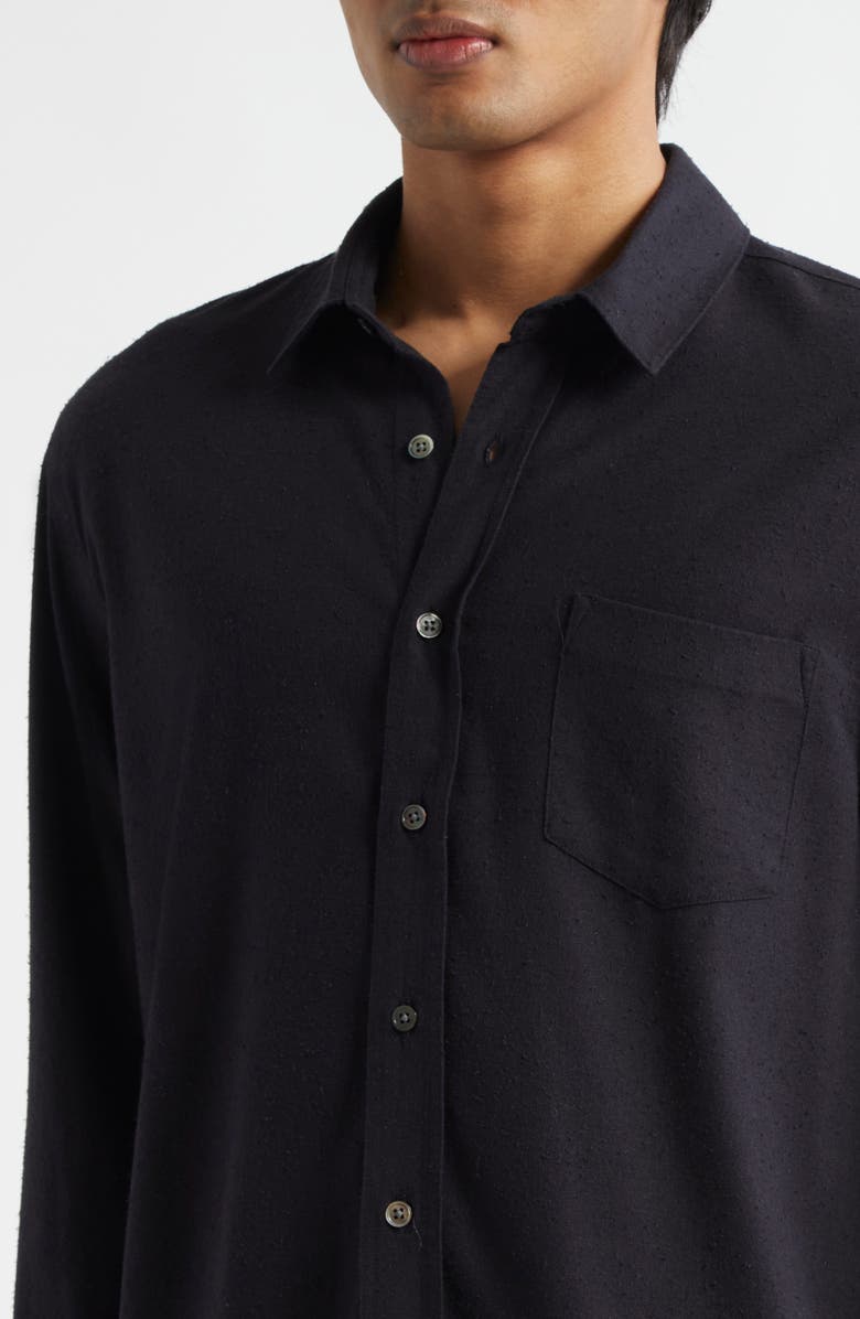 OUR LEGACY Classic Silk Button-Up Shirt, Alternate, color, Black Silk