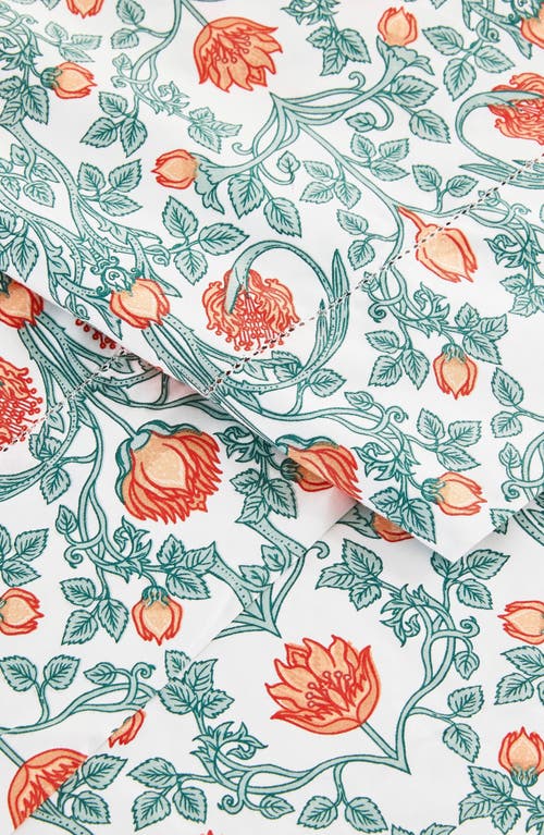 MELANGE HOME MELANGE HOME FLORAL 400 THREAD COUNT COTTON SHEET SET 