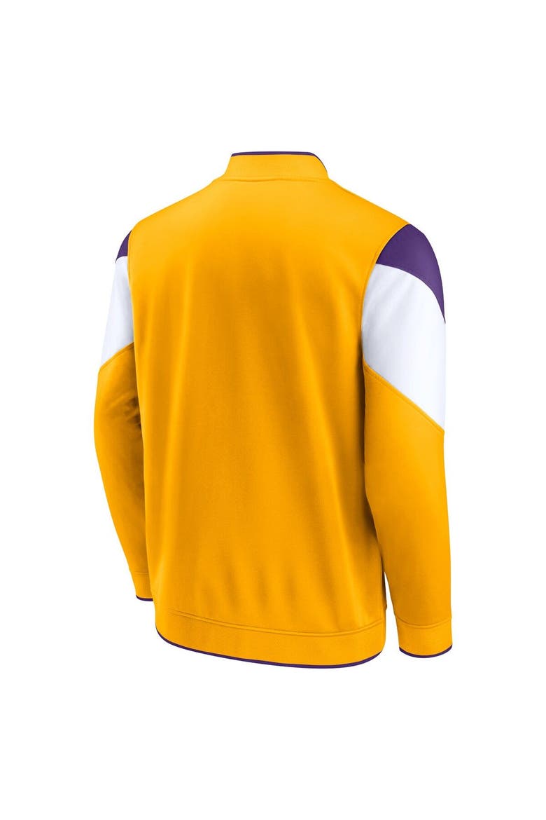 Men's Fanatics Branded Gold/Purple Los Angeles Lakers League Best Performance Full-Zip Top, Alternate, color, Gold