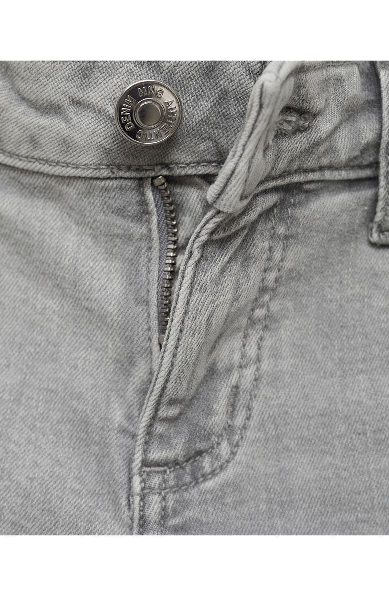 MANGO TEEN Release Hem Low Rise Flare Jeans, Alternate, color, Denim Grey