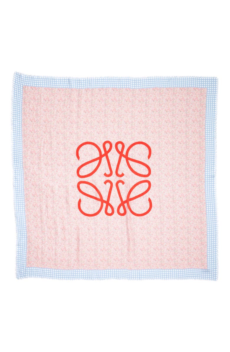 Loewe Liberty Gingham Scarf, Alternate, color, 