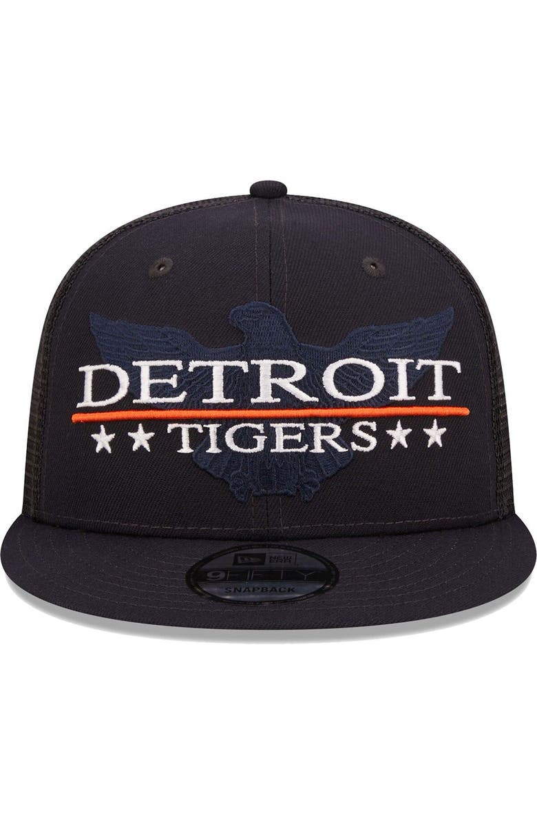 New Era Men's New Era Navy/Black Detroit Tigers Patriot Trucker 9FIFTY Snapback Hat, Alternate, color, Navy