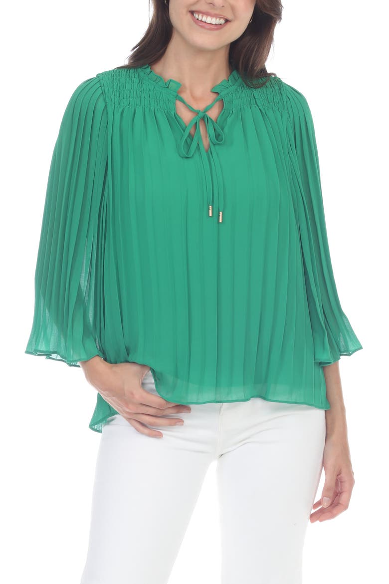 Pleated Top, Main, color, GREEN